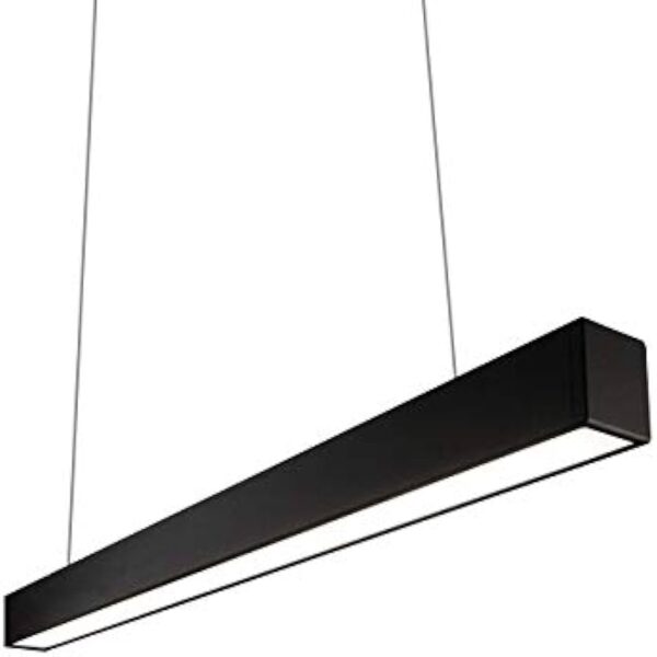 45W 3382 Hanging Linear Light Black with 9 Reflectors