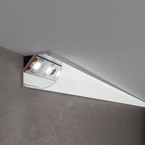 Thin Aluminium Linear LED Profile 16mm x 16mm Corner