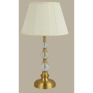 Engrace Table Lamp – Brass &  Fabric