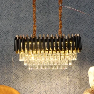 Crystal Chandeliers (Black + Gold)