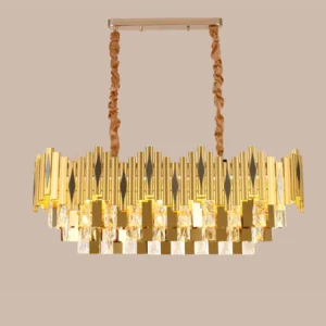 Crystal Chandeliers (Gold) – 800mm Length