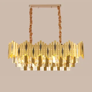 Gold Crystal Chandeliers 3in1 wwh/Nwh/Cdl Interchangable