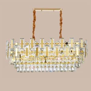 Gold Crystal Chandeliers 3in1 wwh/Nwh/Cdl Interchangable