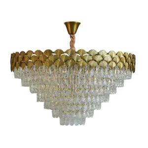 Shine Luxury Chandelier – Gold and Clear Finish