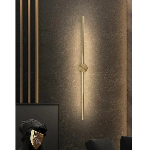 STICK CENTER LED Wall Light – Black/Brass Antique/Copper Antique Finish (12W, 740 mm Height)